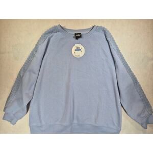 Sweatshirt Oversized Lace trimmed NWT Sz XL #2209